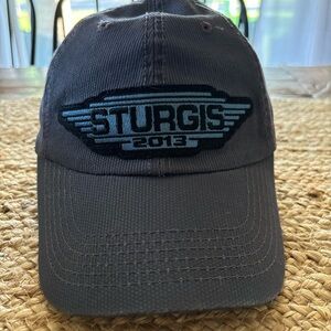 Sturgis 2013 Vibtage slide strap‎ baseball cap/hat. blue/grey